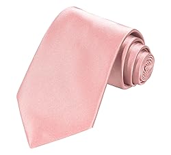 TIE G Solid Satin Color Formal Necktie and Pocket