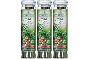 Scentsicles White Winter Fir Scented Christmas Tree Ornaments - 3 Bottles (18 Sticks Total)