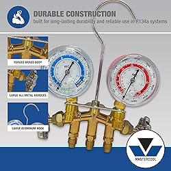 Mastercool 66661 2-Way Brass Manifold Gauge Set