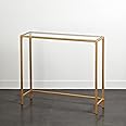 Urban Lifestyle Tempered Glass Console Table, Gold