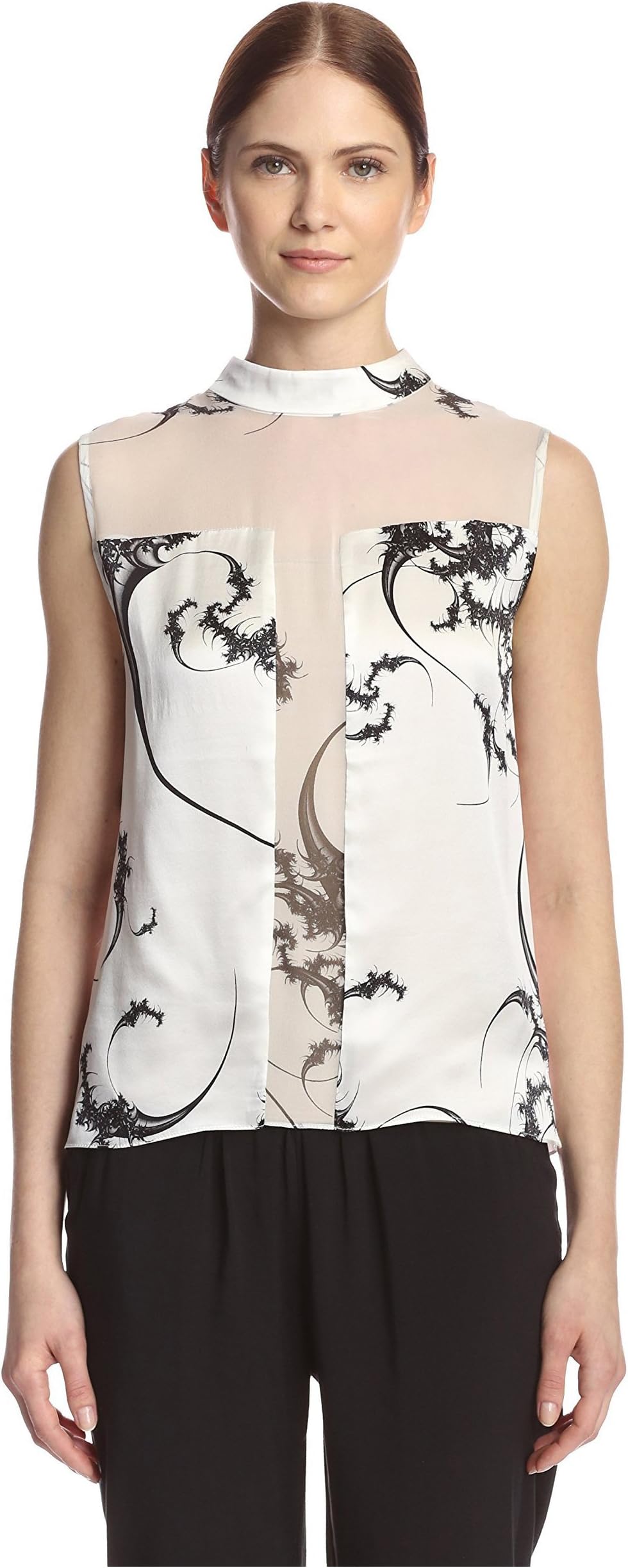 Thomas Wylde Women's Privet Printed Silk Top