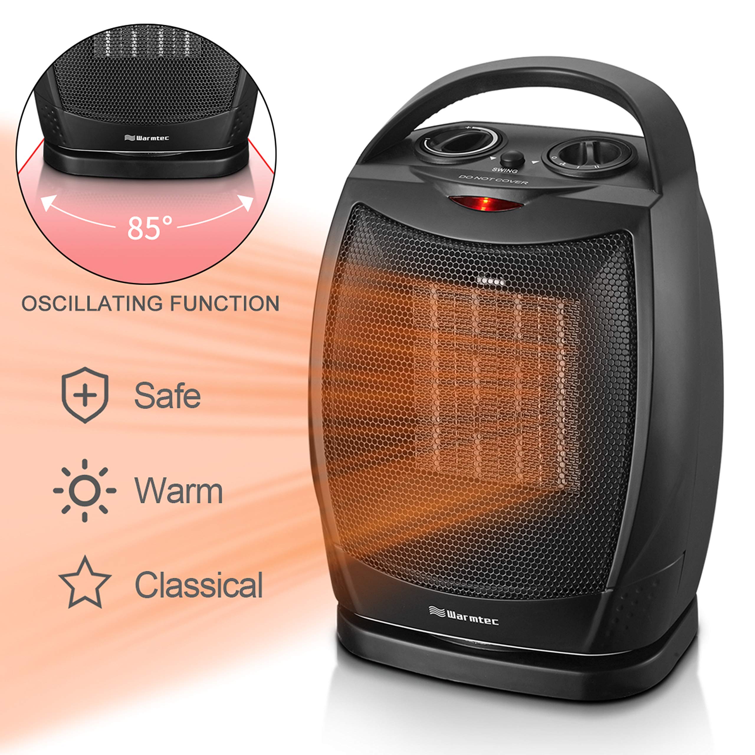 Electric Radiator Fan Radiant Heater Parabolic Dish Infrared Space