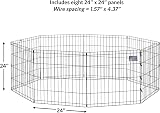 MidWest Homes for Pets 24-Inch Exercise Pen Black, 16 sq ft, 24W x 24H view 3