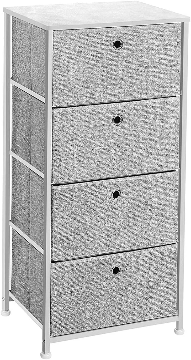 Amazon Com Songmics Vertical Dresser Storage Tower Fabric Drawer