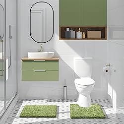 Yimobra Luxury Bathroom Rugs, Fluffy Bath Mats, Non