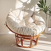 HIGOGOGO Papasan Chair Cushion with Corduroy Cover (Without Chair), 48 x 48 Inch Supportive Cushion, Overstuffed Chair Cushio