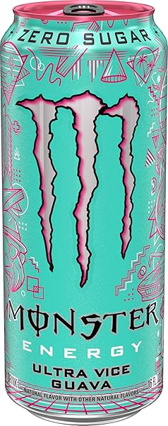 MONSTER ENERGY ULTRA VICE GUAVA, SUGAR FREE ENERGY DRINK, 16 OUNCE (PACK OF 15)