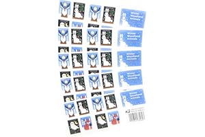 USPS Winter Woodland Animals (5 Booklet of 20) Forever Postage Stamps (a Deer, Fox, Rabbit, and Owl) 2023 Scott #5822-5825