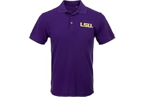 FOCO Men's NCAA College Team Logo Casual Color Polo Short Sleeve Shirt