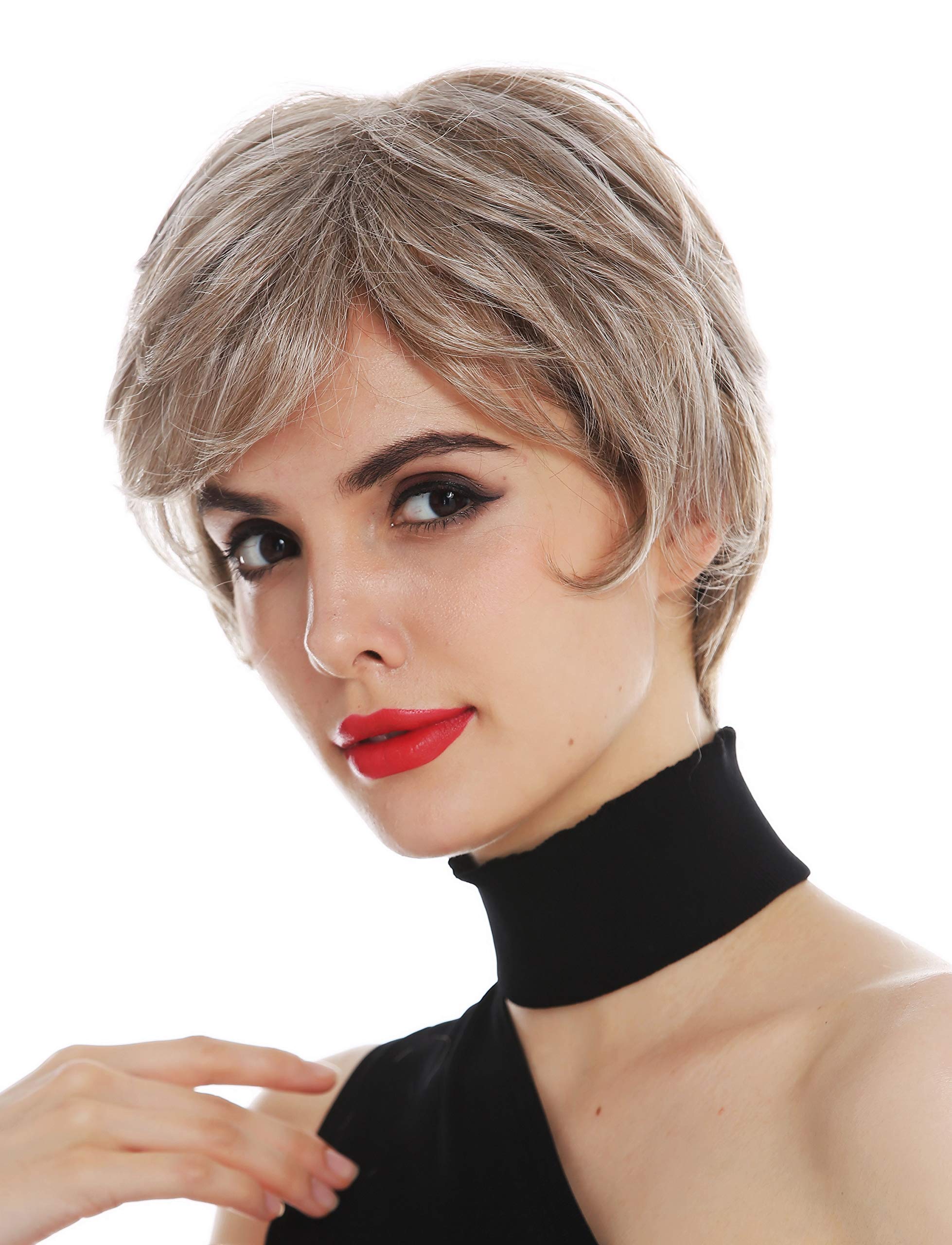 WIG ME UP - DW2439-MT-PEARLMIX wig women's wig monofilament short light brown silver silvery blonde highlights