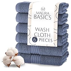 MAURA Basics Turkish Cotton Washcloth Towel Set