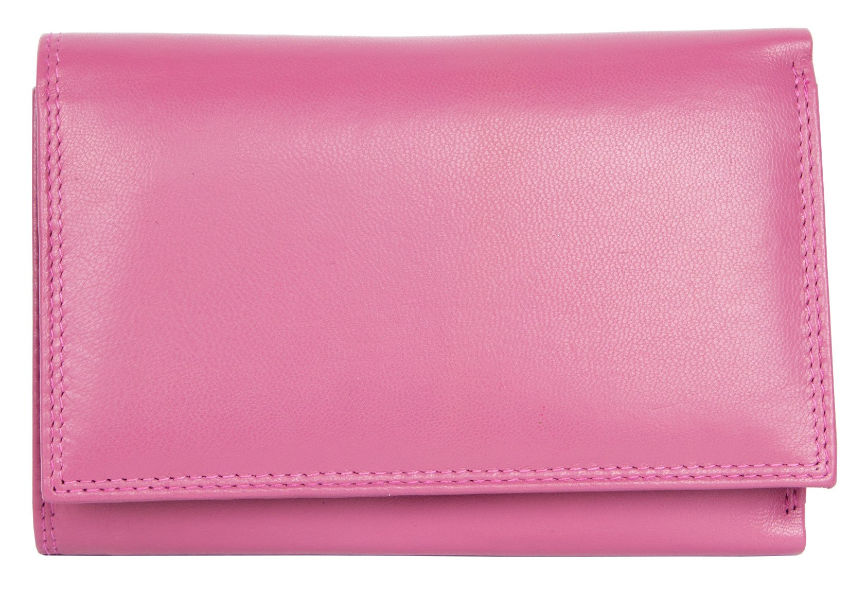 FLW-Corsi Pink pleasant genuine leather wallet without any logos or markings