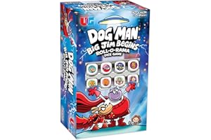 University Games Dog Man: Big Jim Begins Dice Game, Fast-Paced Family Board Game, Ages 6+, 2-4 Players