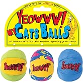Yeowww! Catnip My Cats Balls Toys for Cats - 3-Pack - Durable Cotton Twill - Made in the USA - Stuffed with Organically Grown Catnip