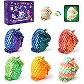 VivaNova 12 Pack 3D Printed Easter Dragon Eggs, Prefilled Easter Eggs with Articulated Mini Dragons Inside, Easter Egg Fillers, Easter Basket Stuffers for Kids, Classroom Prize Supplies, Party Favors
