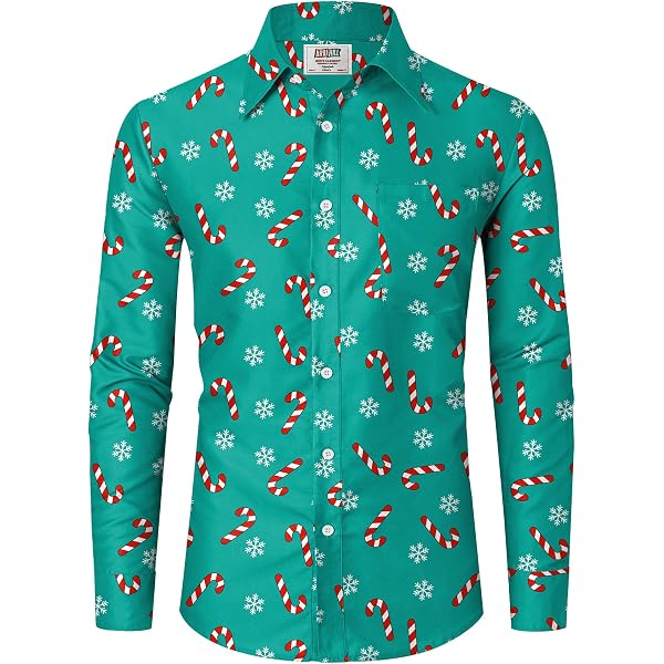 Amazon.com: Opposuits Boys Christmas Shirt - Festive Holiday Icons Button  Up Dress Shirt - Slim Fit - Black - Red and Green - Long Sleeve: Clothing,  Shoes & Jewelry
