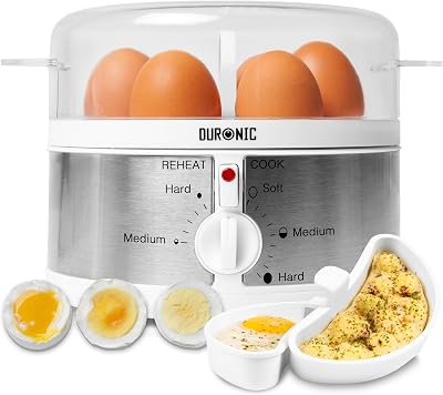 Duronic EB35 WE Electric Egg Boiler 7 Eggs 350W Steamer Omelette Maker