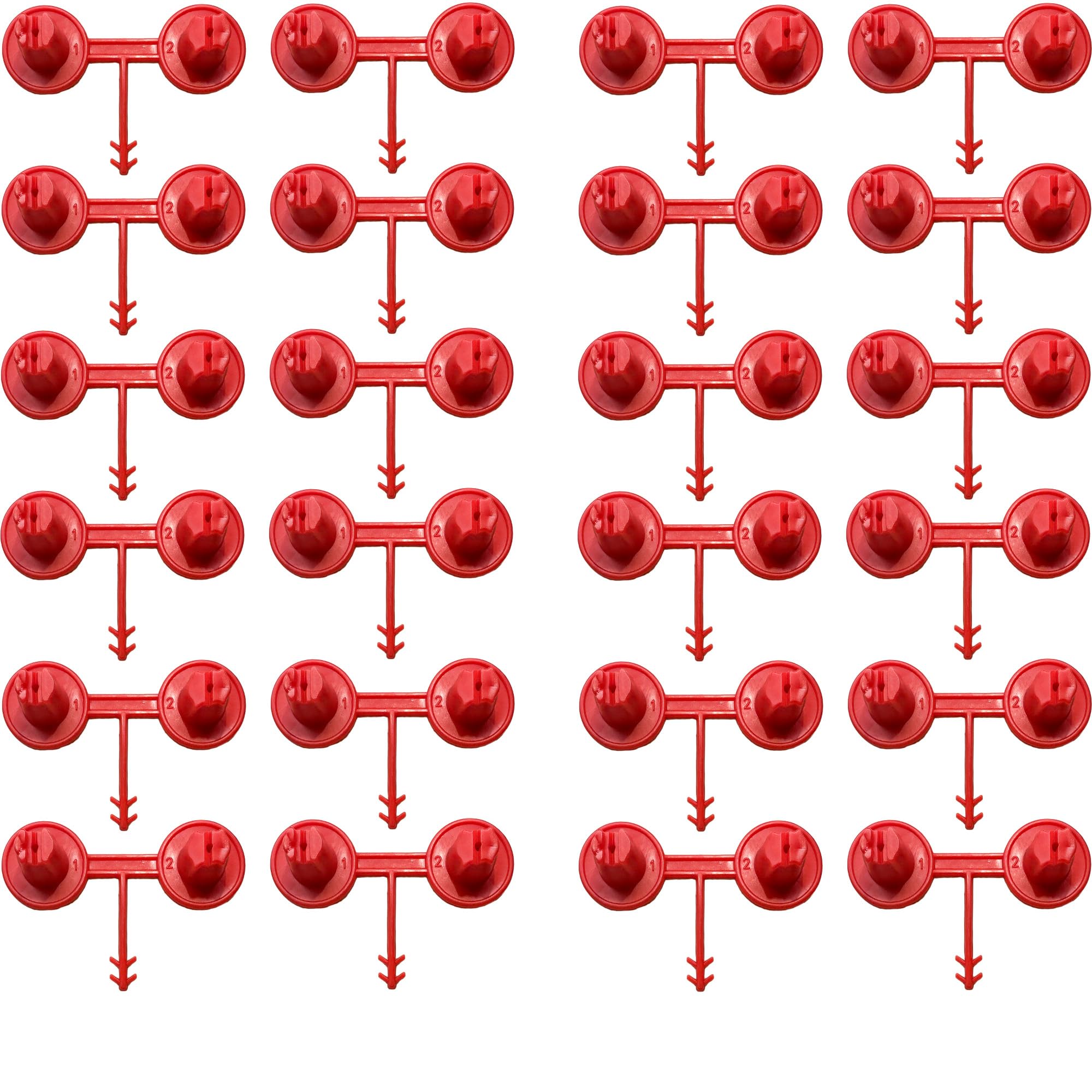 Photo 1 of ixirpro Mega Red Nozzle 24 Pack (1-2)(Vertical - Horizontal) for Spray Foam Gun, Precision Wedge Spray for Vertical & Ceiling Coverage, Durable Foam Gun Nozzles for Walls, and Overhead Applications