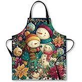 Nuxovilar Aprons for Women with Pockets, 26.77 * 30.7 Inches, Great for Cooking, Baking, Christmas Gatherings