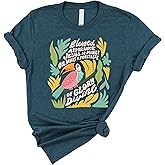 Love in Faith | Blessed Assurance Tropical | Christian T-Shirts for Women | Faith-Based Apparel | Christian Gifts