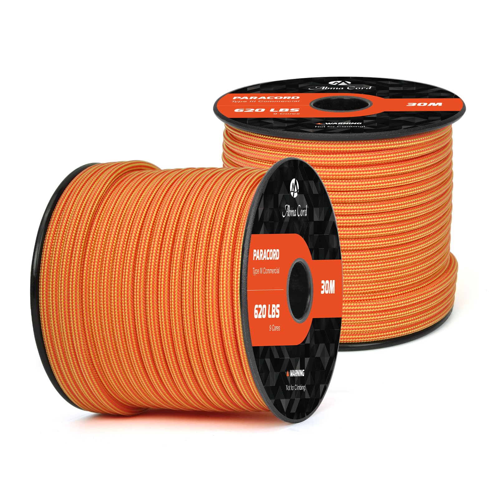 Abma Cord Paracord 620 lbs 4mm 9 Strands 100% Nylon 30M - Vibration