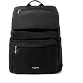 Baggallini Flap Laptop Backpack - 15"x11" Lightweight Work Travel Bag w/Luggage Sleeve &amp; RFID