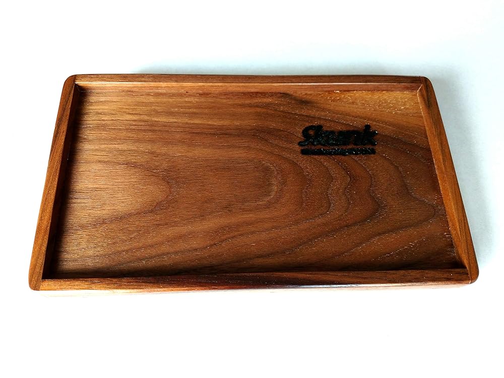 Walnut Rolling Tray by Skunk Woodworking Handmade