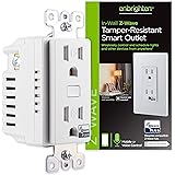 Enbrighten 55256 Z-Wave Plus Smart Receptacle, Works with Alexa, Google Assistant, Tamper-Resistant, 1 ZWave 1 Always On Outl