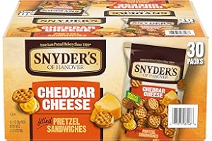 Snyder's of Hanover Pretzel Sandwiches, Cheddar Cheese, Snack Packs, 30 Ct