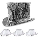 Geyoga 4 Pieces Cowboy Hat Rain Covers Plastic Protectors Cowboy Hat Covers for Storage Gray(XX Large)