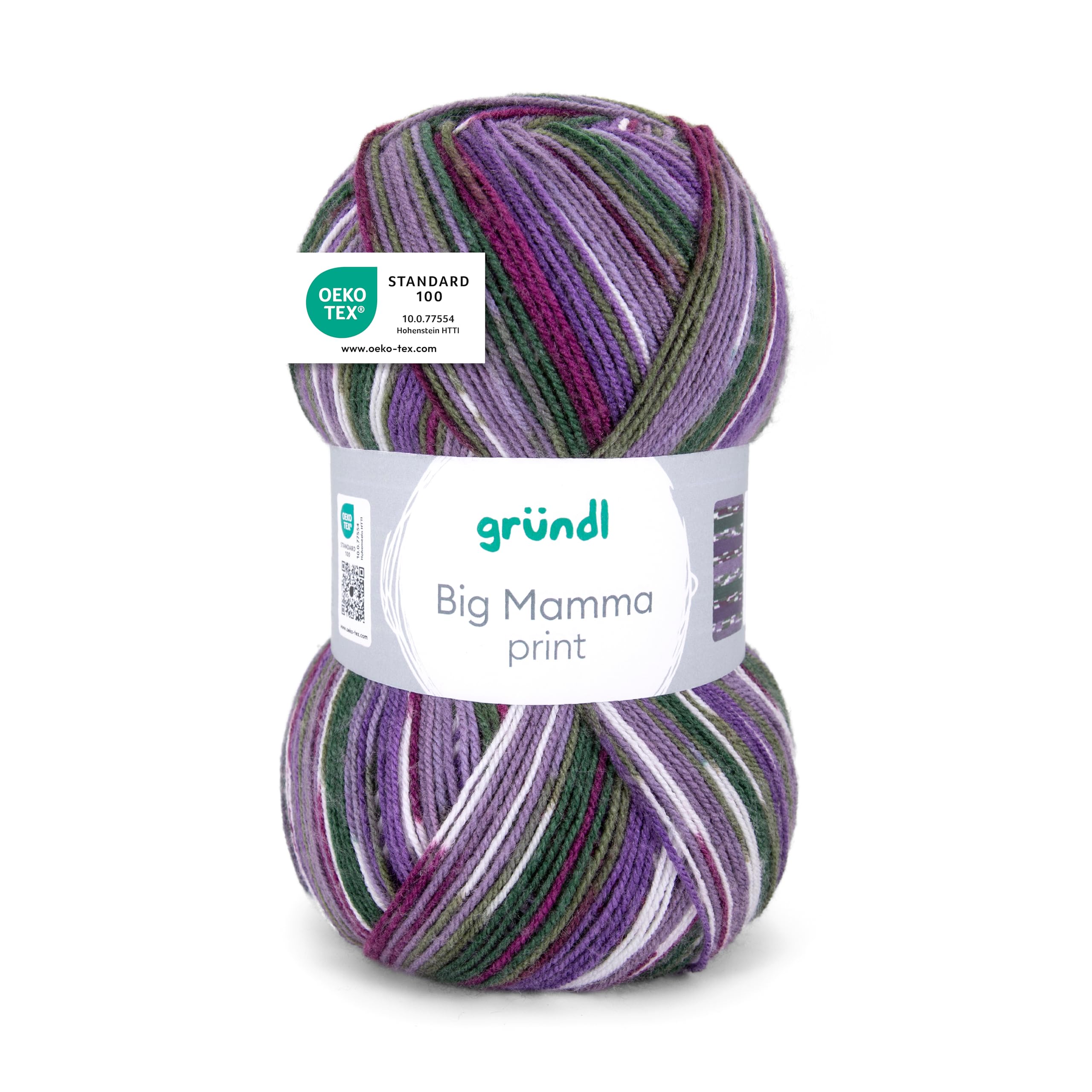 Gründl Yarn, Purple/Green Mix