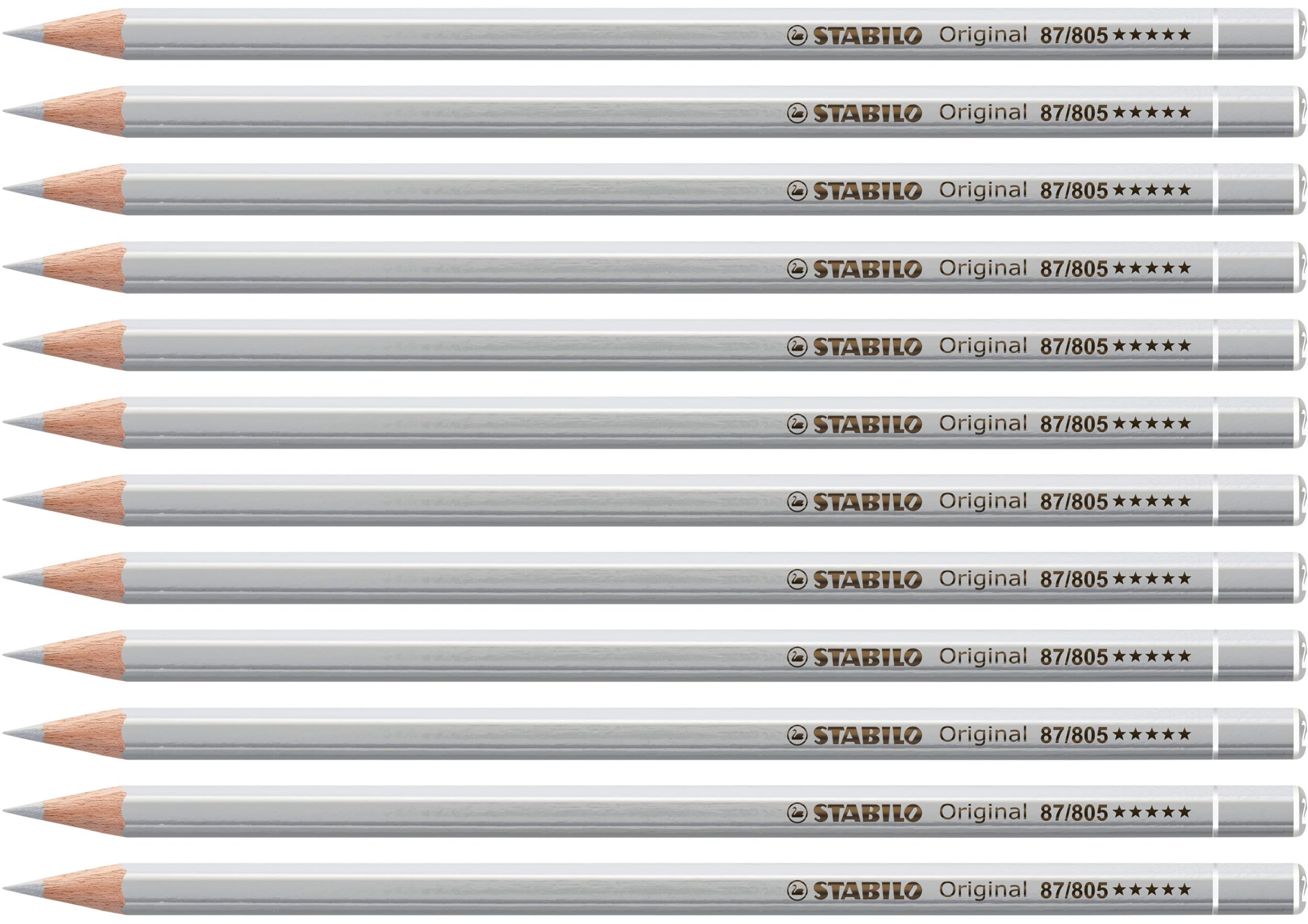 STABILO Premium Colouring Pencil Original - Pack of 12 - silver