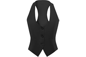 Foucome Womens Vest Fashion Casual Suit Vest for Women Versatile Racerback Waistcoat Vest Tops