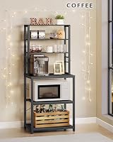 VASAGLE Kitchen Storage Rack 6-Tier, Charcoal/Ink Black, 40x60x167 cm view 3