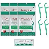 Mint Dental Floss Picks,Tooth Picks Flossers for Adults,600 Count with a Portable Travel Cases Floss