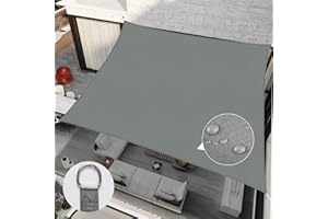 RICHIE Upgrade 12'x12' Sun Shade Sail Square Canopy, Water Resistant & UV Block Sunshade for Outdoor Patio Lawn Beach Garden Carport Backyard Deck Pergola, Grey