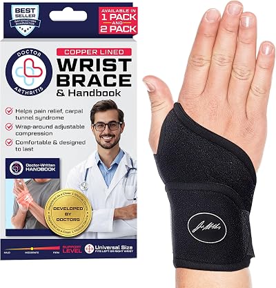 Dr. Arthritis Wrist Support Copper Neoprene Carpal Tunnel Brace