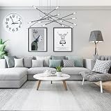 Esteopt Wall Clock 12 Inch Silent Non-Ticking Modern Plastic White view 5