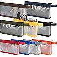 TICONN 9PK Tool Pouch Combo, 1680D Oxford Fabric, Clear PVC Front, Waterproof, Multicolored, 9 Tool Bags