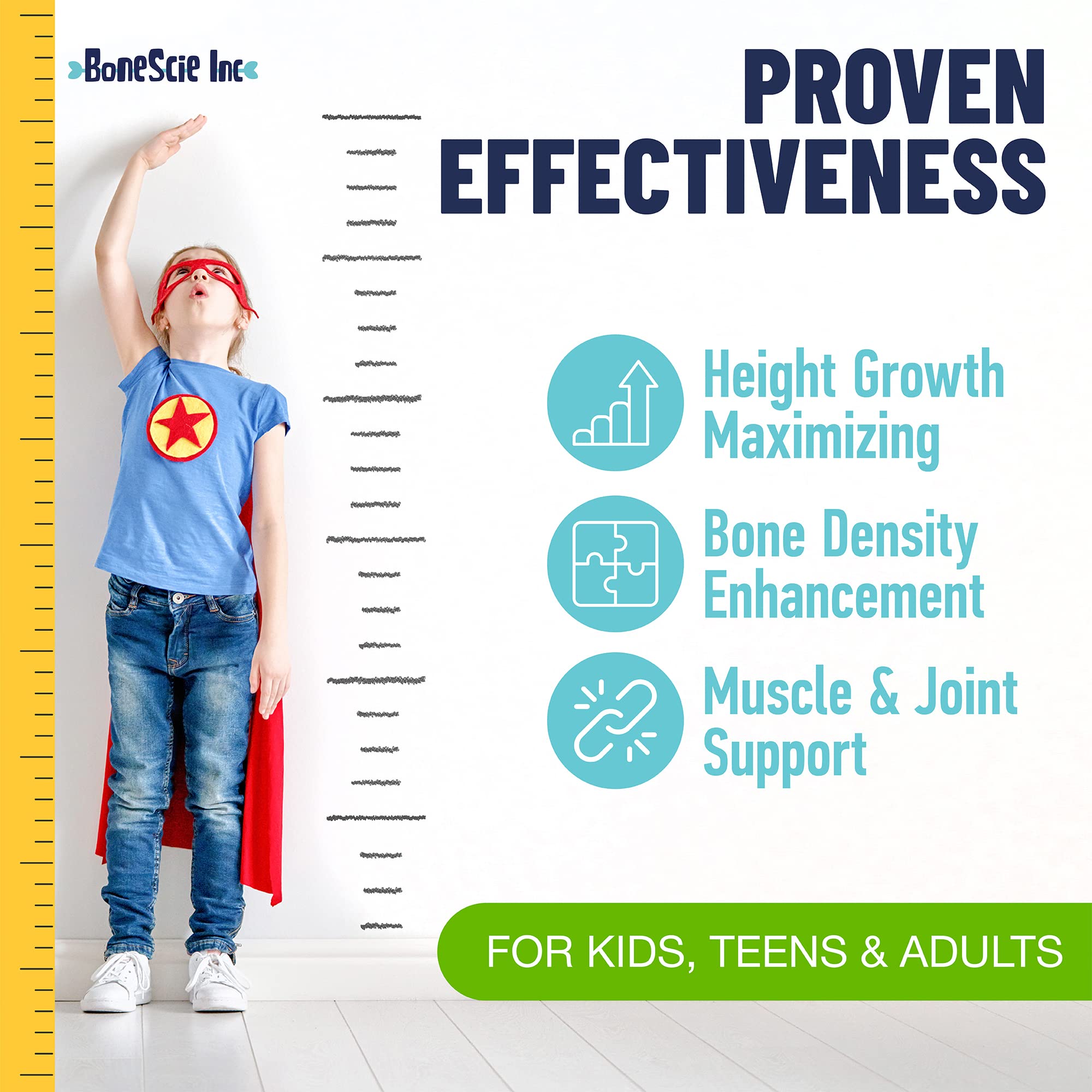 Height Growth Maximizer - Made in USA - Natural Height Increase Booster & Bone Growth Pills - Grow Taller Supplement for Adults, Teens & Kids - Vitamins for Boys & Girls to Get Taller - 120 Capsules