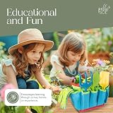 Pelle & Sol 10pcs Kids Garden Tool Set Shovel Rake Sprayer Gloves Apron Tote Bag view 3
