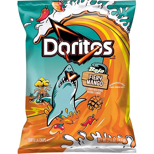 DORITOS TORTILLA CHIPS BAJA FIERY MANGO, 2.625 OZ