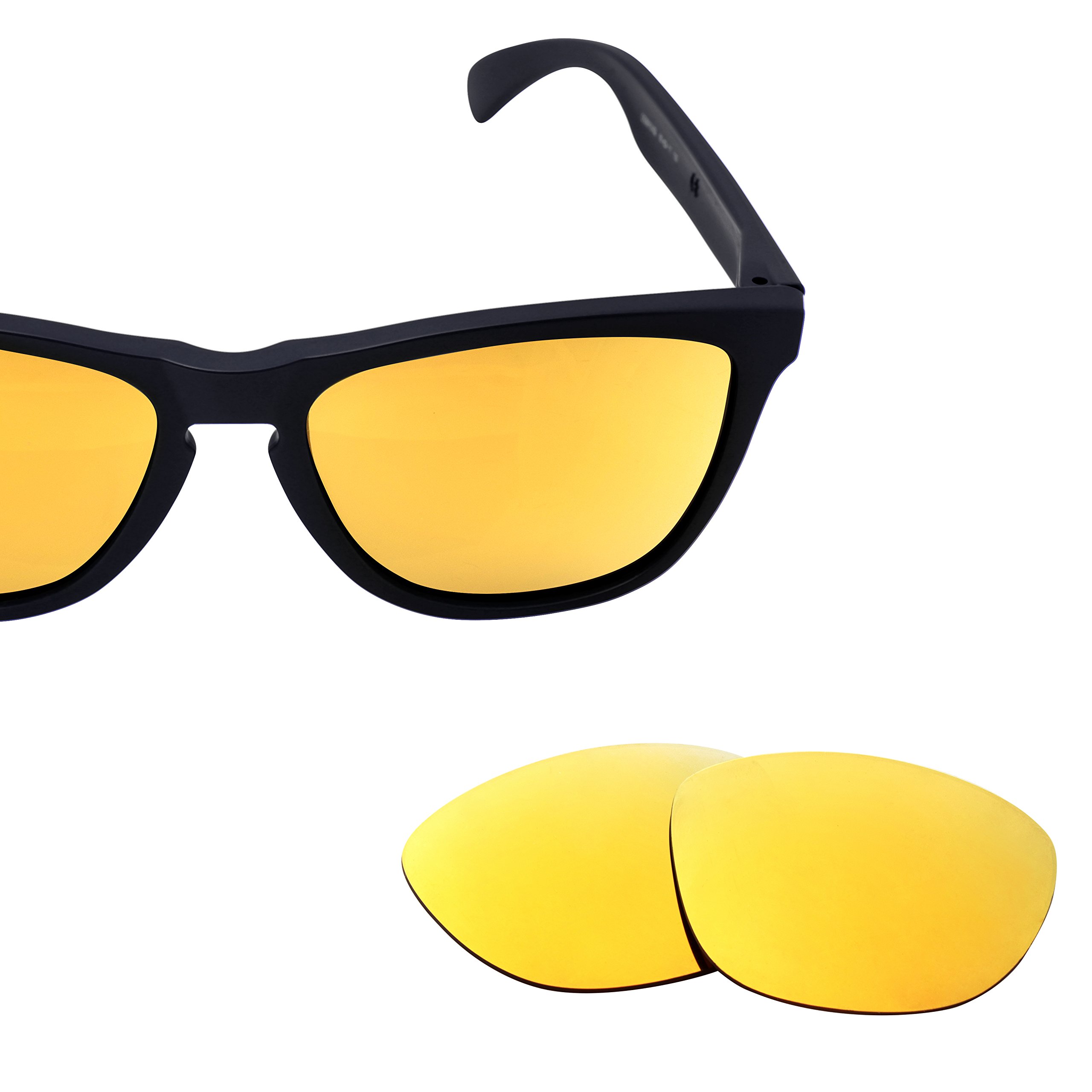 LenzFlip Replacement Lenses For Oakley FROGSKIN Sunglasses 24K Gold