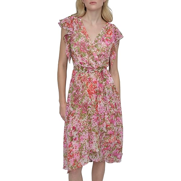 DKNY Womens Velvet Midi Wrap Dress Green 12 at Amazon Women's Clothing store DKNY Womens Velvet Midi Wrap Dress Green 12 at Amazon Women's Clothing store