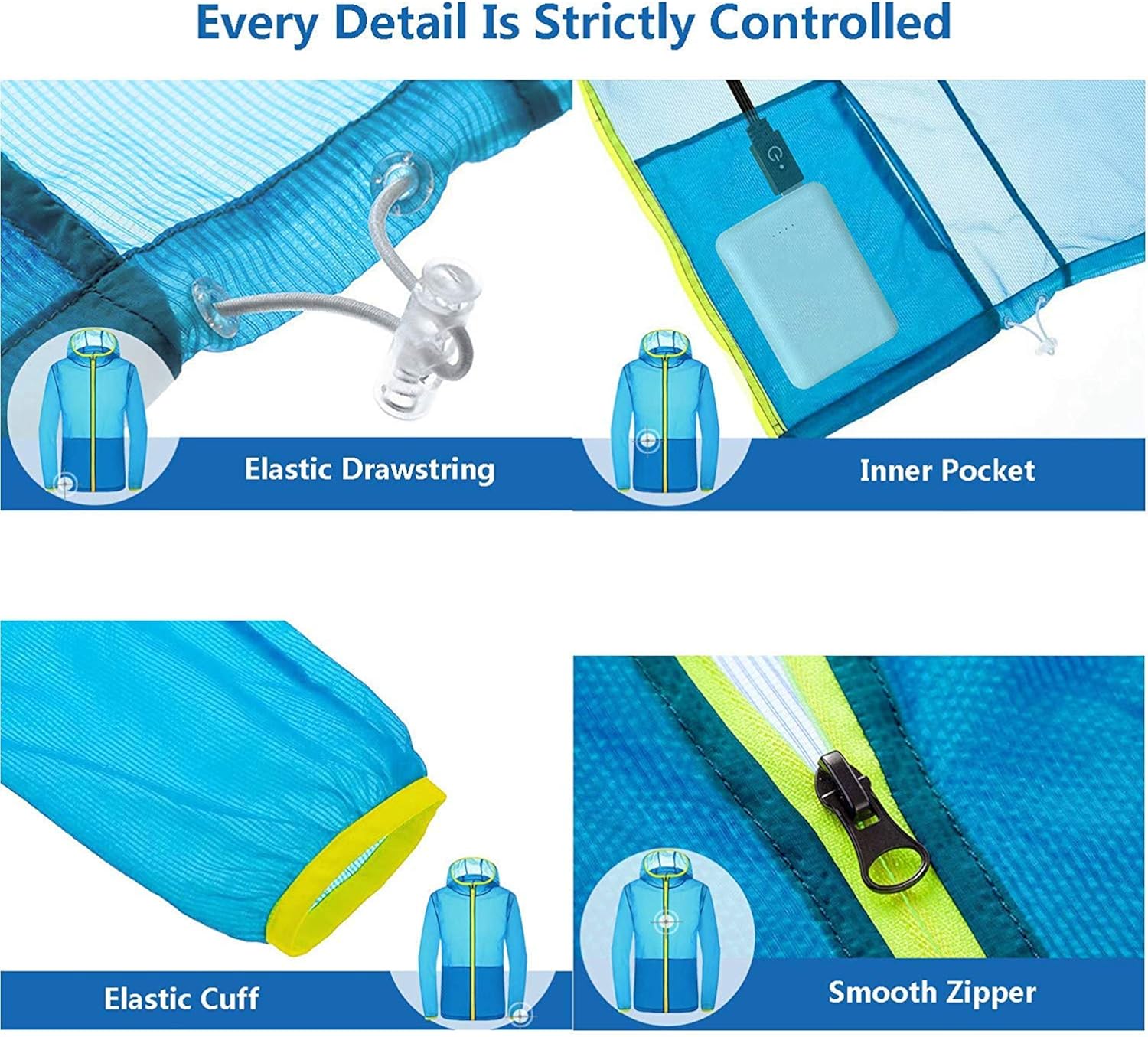 LvBo Men Workwear Equipped Cooling Jacket 4 Fans Without Battery for Summer Outdoors Air-Conditioned Clothes
