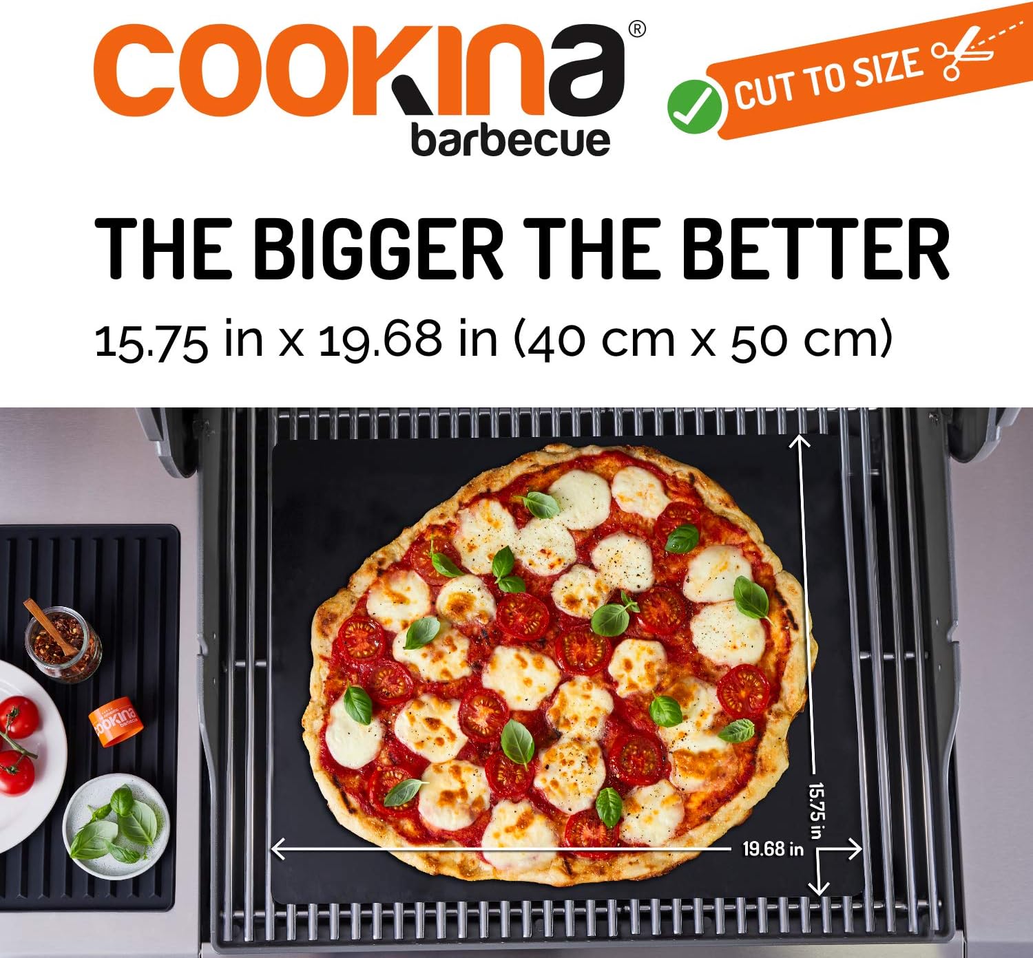 COOKINA BBQ Reusable Mat-100% Non-Stick, Easy to Clean Grilling Sheet for Smokers, as Well as Gas, Charcoal and Electric Barbecues, Single Pack, Black: Kitchen & Dining