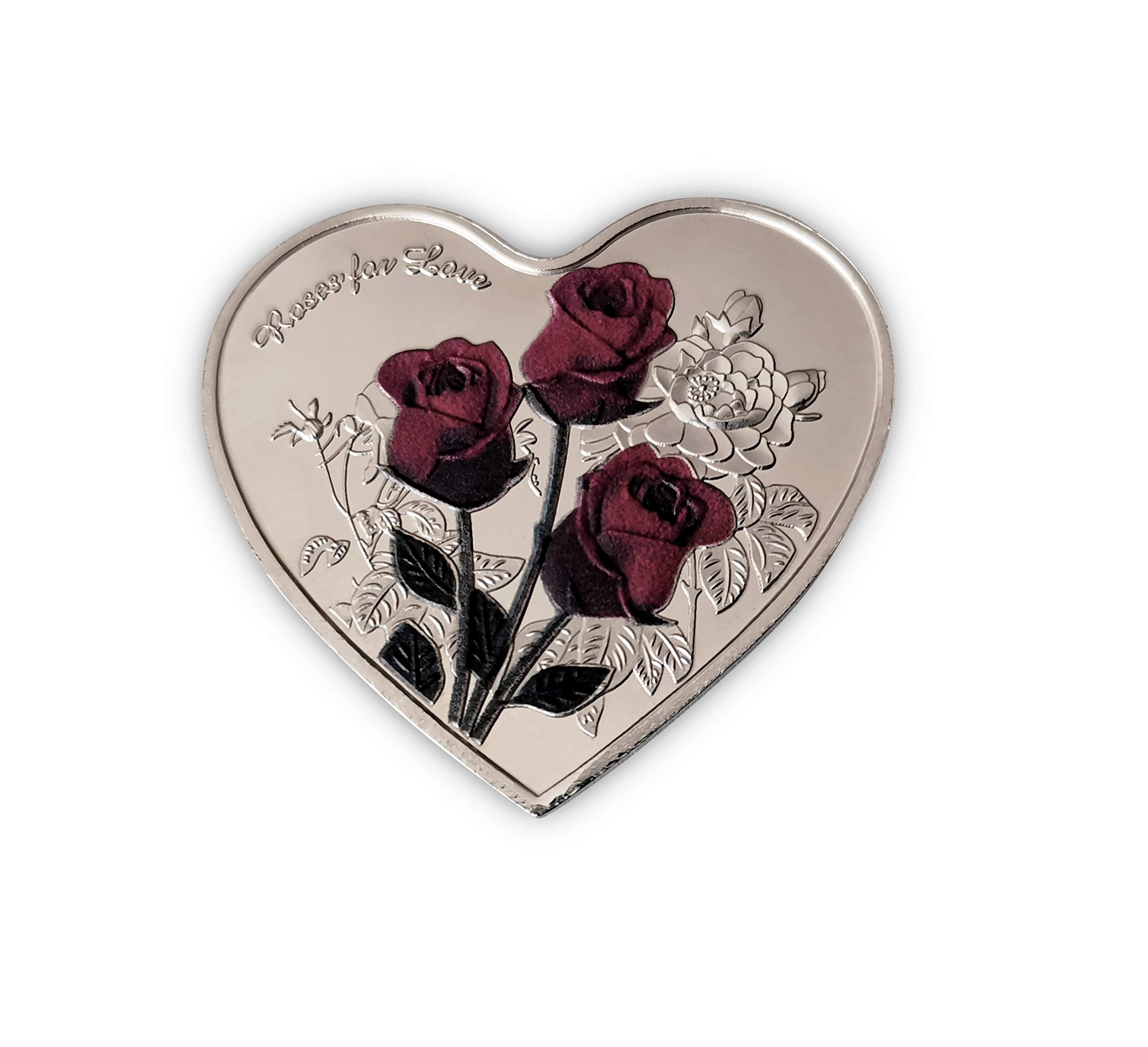 Eillwin I Love You Romantic Beautiful Love Valentine's Day & Marriage Wedding Heart Shaped Coin