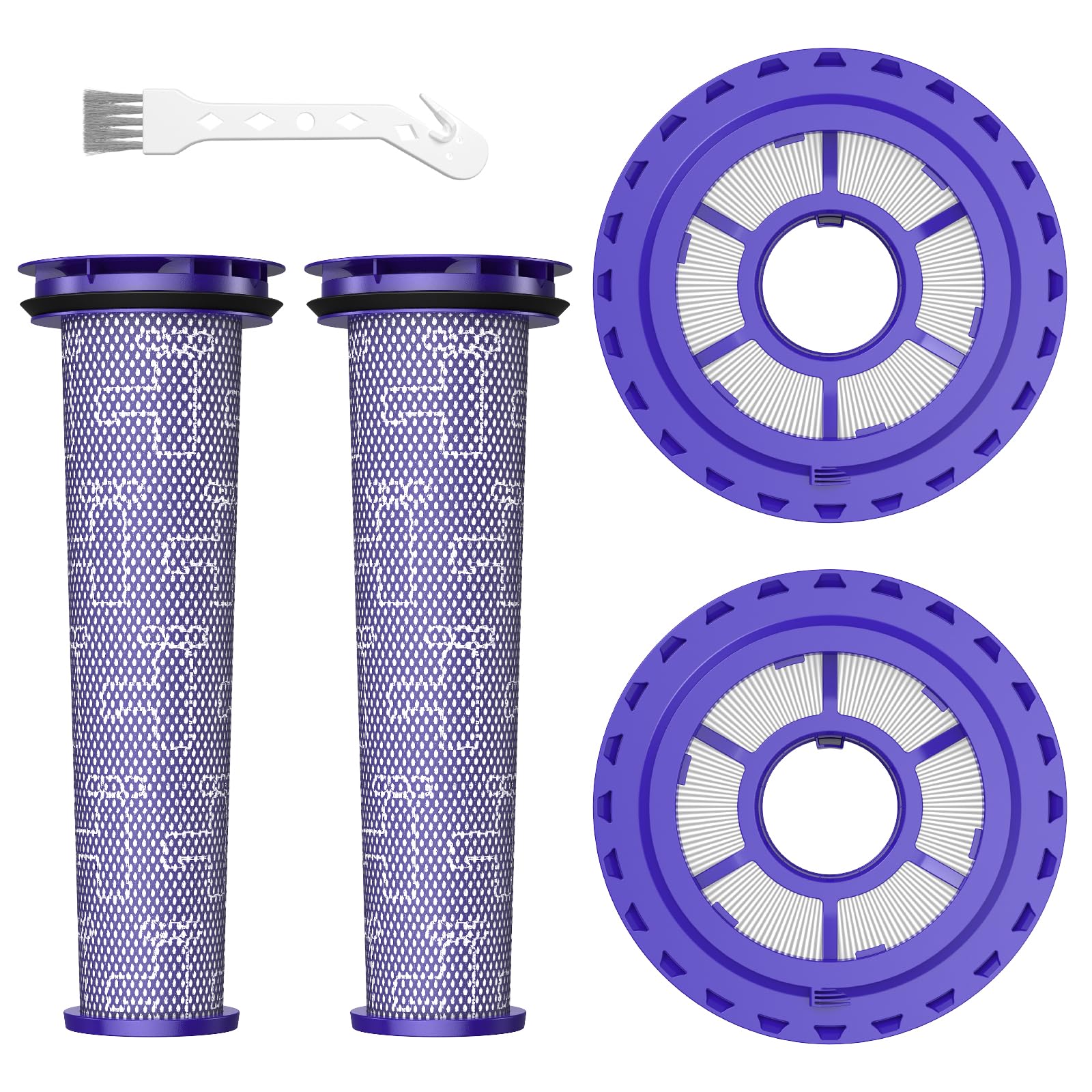 Filters Replacement for Dyson DC41 DC65 DC66 UP13 UP20 UP30 Animal, Multi Floor and Ball Vacuum Ball Animal 2 Ball Animal 3, 2 Pack Post Filters & 2 Pack Pre Filter Replacement Parts
