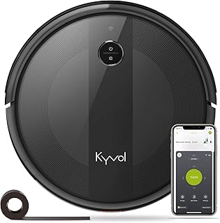Kyvol Saugroboter 2000Pa Starke Saugkraft Staubsauger Roboter, 150Min. Akkulaufzeit Roboterstaubsauger, Kompatibel mit App/Alexa, Wlan Saugroboter für Tierhaare,Teppiche, Hartböden