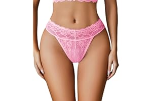 Avidlove Sexy Lace Panties for Women Cheeky Underwear Low Rise T Back Hipster Thong 1-3 Pack
